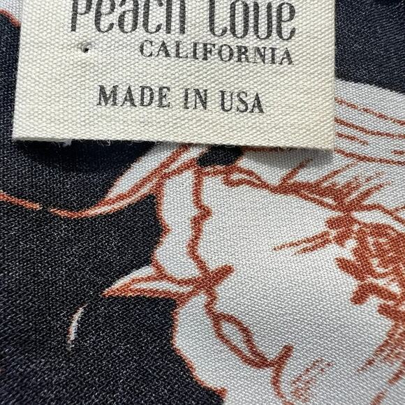 PEACH LOVE women’s blouse size M, with bell sleeves, black floral - Picture 5 of 11